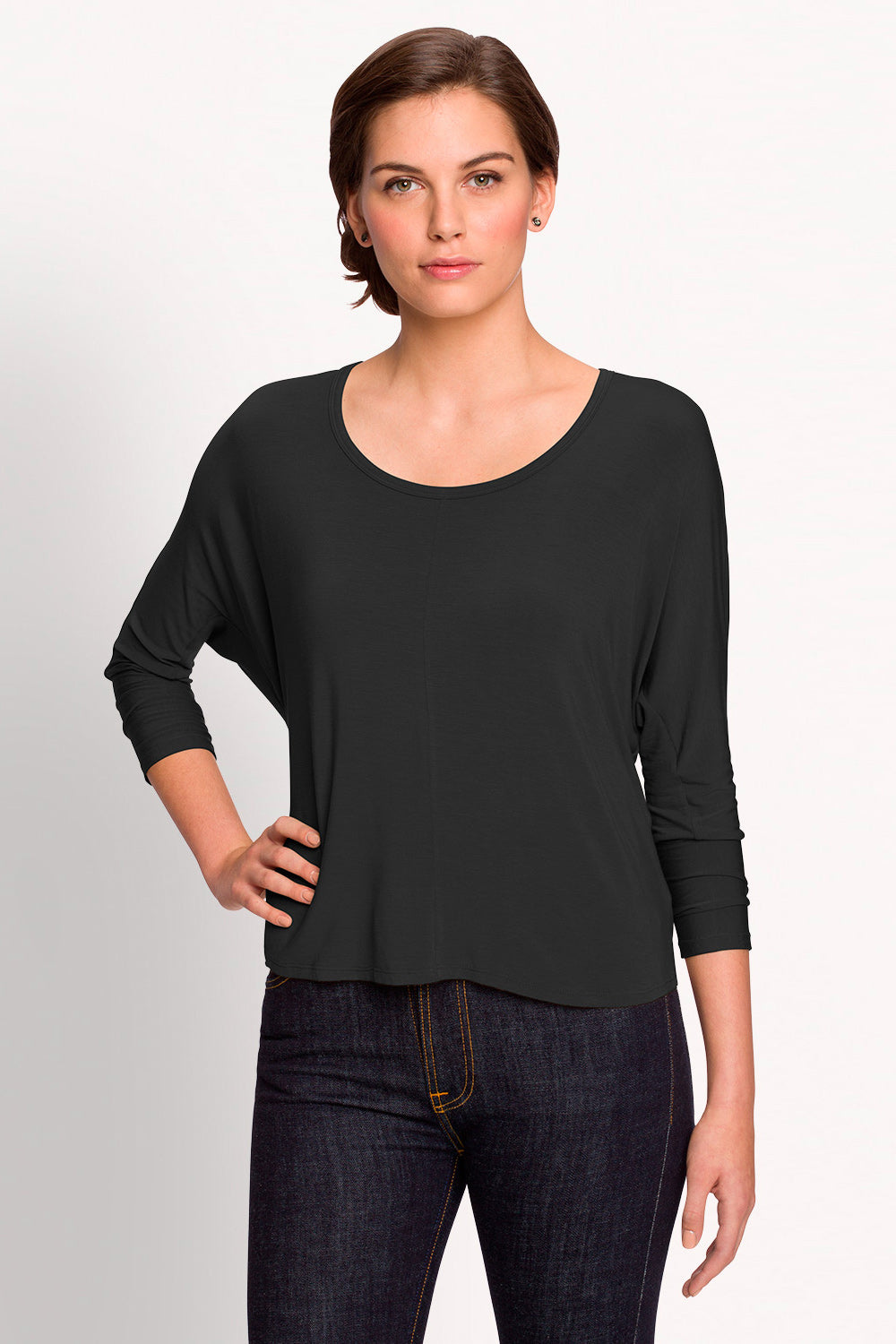 Repose 3/4 Shirt - Caviar