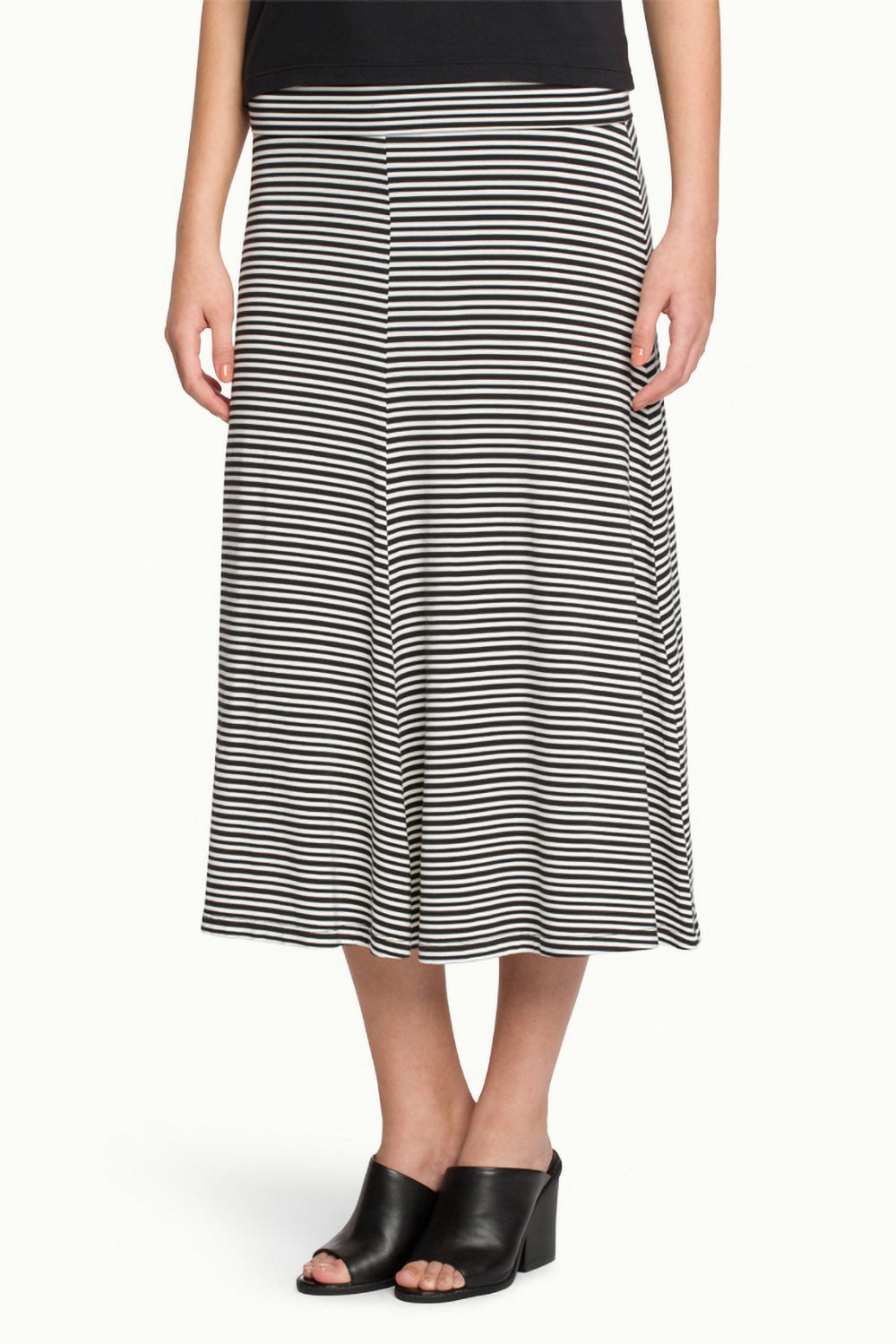 Stripe Repose Skirt - Caviar Stripe