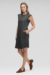 Kanab Capsleeve Dress - Caviar Heather