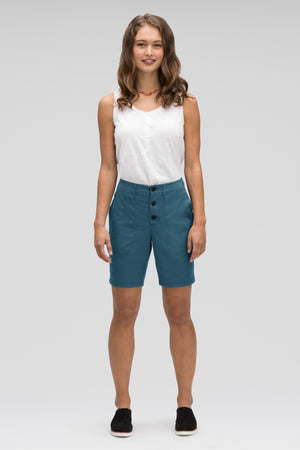 Stretch Motil Short   Lagoon Heather