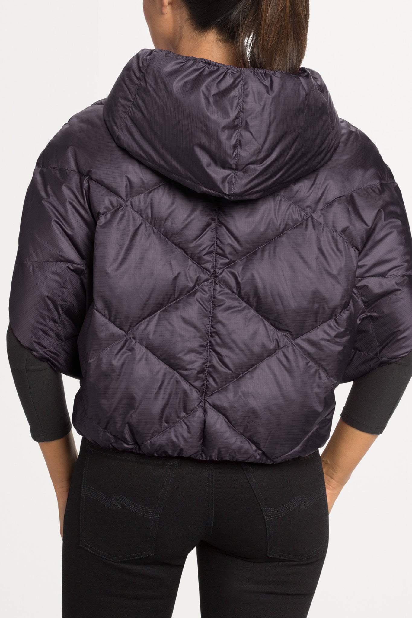 Down Stole II - Aubergine Stripe