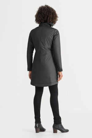 Women's Asym Lite Lightweight Insulated Trench Coat   Caviar