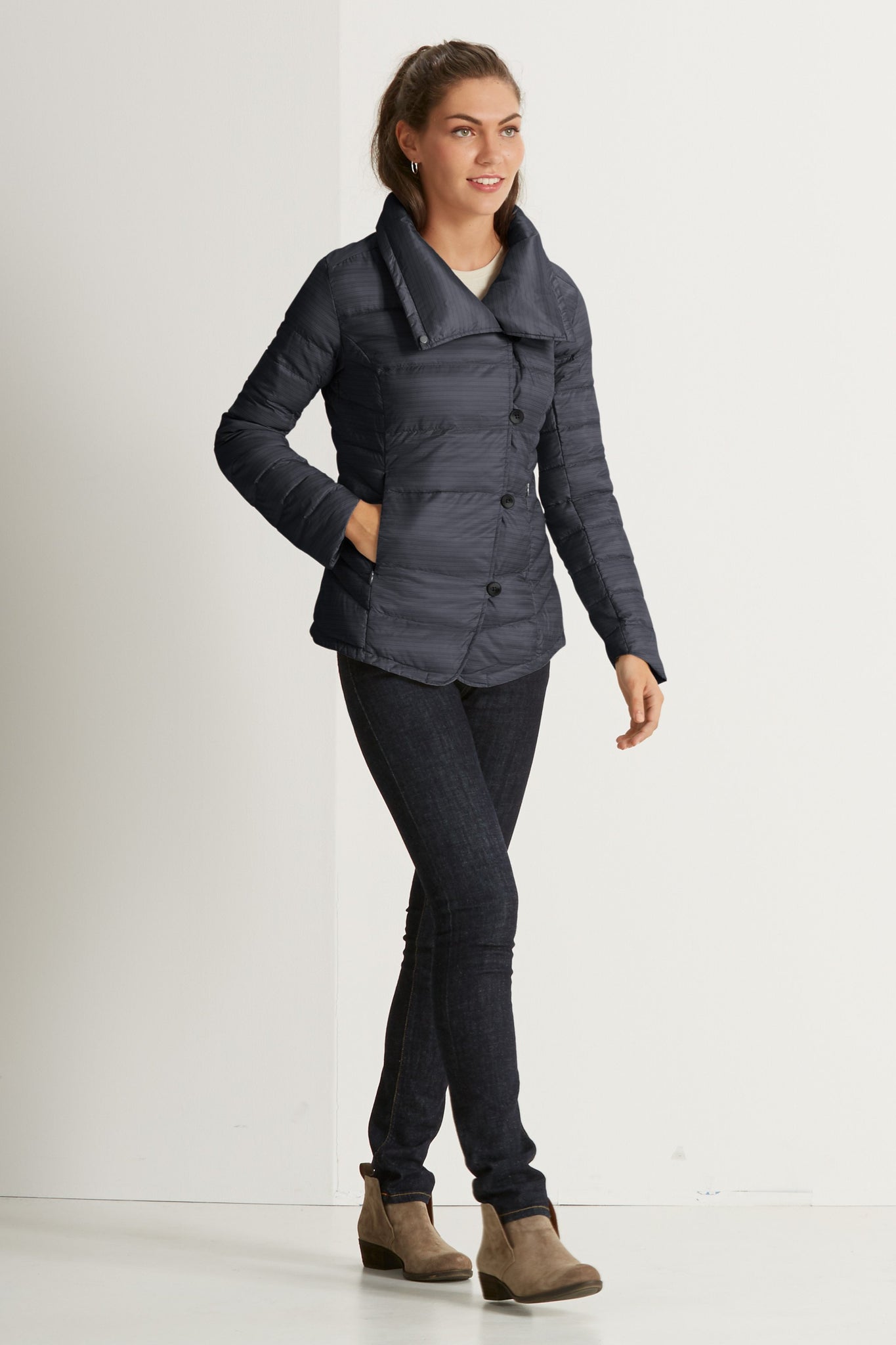 Imperial Down Jacket - Caviar Stripe
