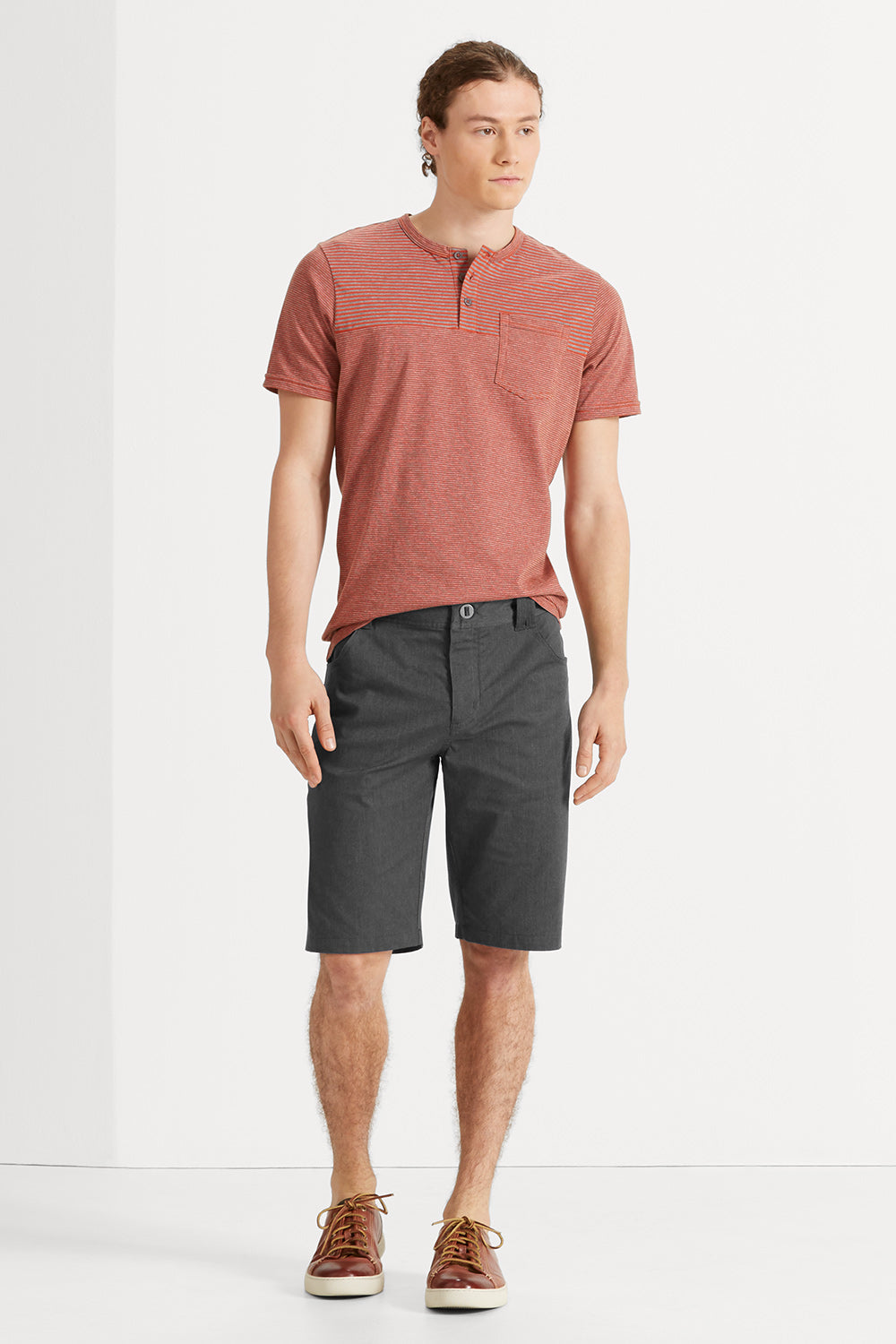 Stretch Motil 5PKT Short - Caviar Heather
