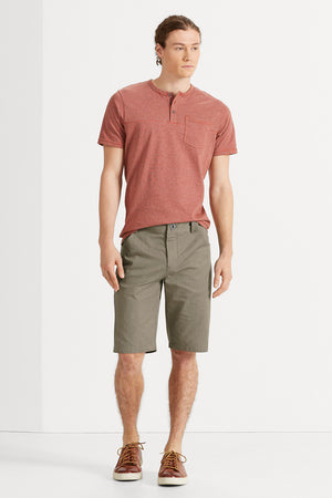 Stretch Motil 5PKT Short   Vetiver Heather