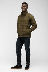 men's zip front utility down jacket - frond
