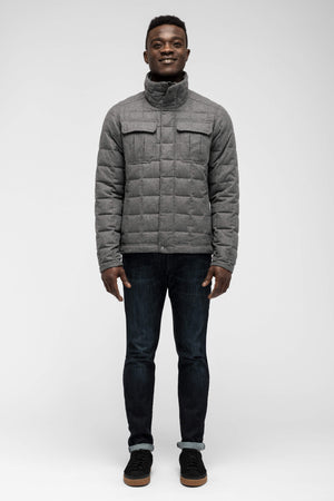 men's utility wool down jacket   cape heather