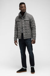 men's utility wool down jacket - cape heather