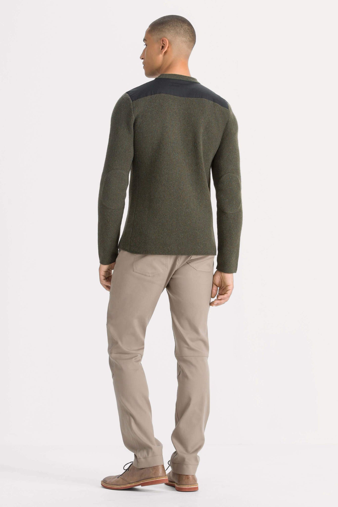 men's recycled wool stealth crew neck sweater - clove heather