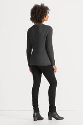 Courchevel Crew Neck Sweater - Caviar Heather