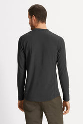 Wander Long Sleeve Henley - Caviar