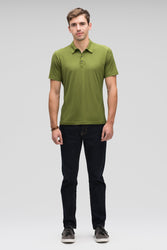 men's basis short sleeve organic cotton polo - cedar