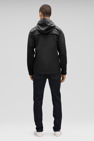 men's sequenchshell hooded waterproof jacket   caviar