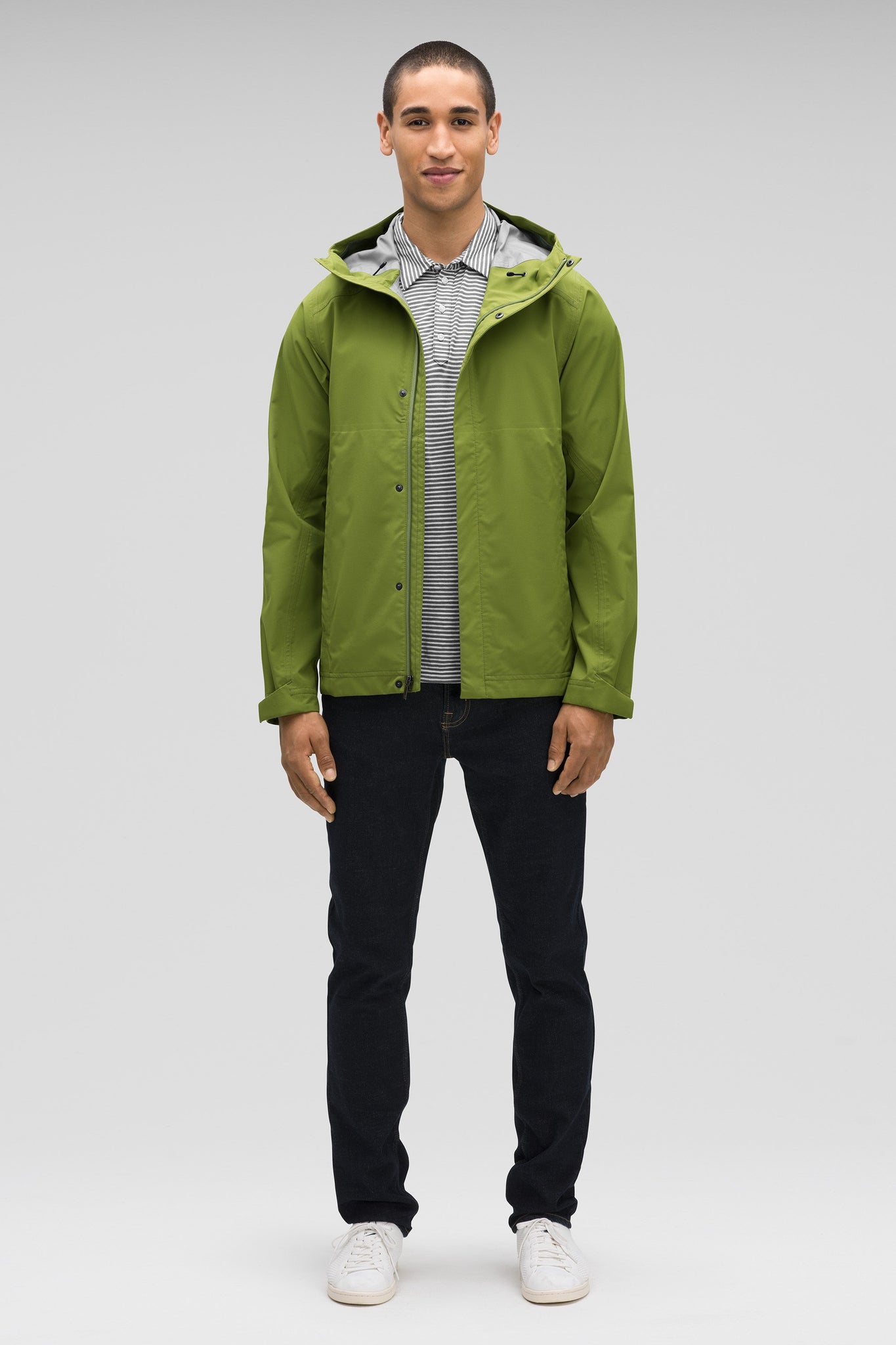 men's sequenchshell hooded waterproof jacket - cedar