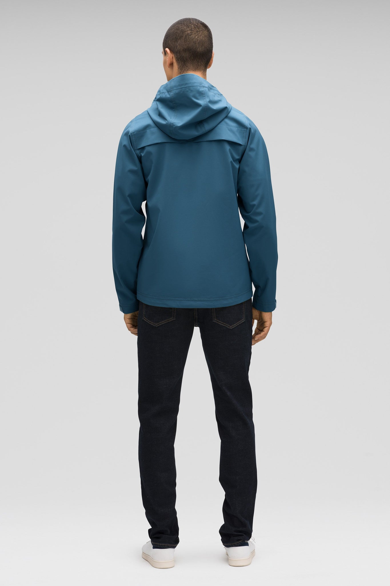 men's sequenchshell hooded waterproof jacket - lagoon