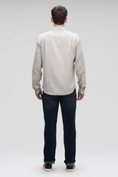 men's aere long sleeve button up shirt - zinc check