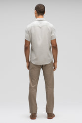 men's aere short sleeve button up shirt - zinc check