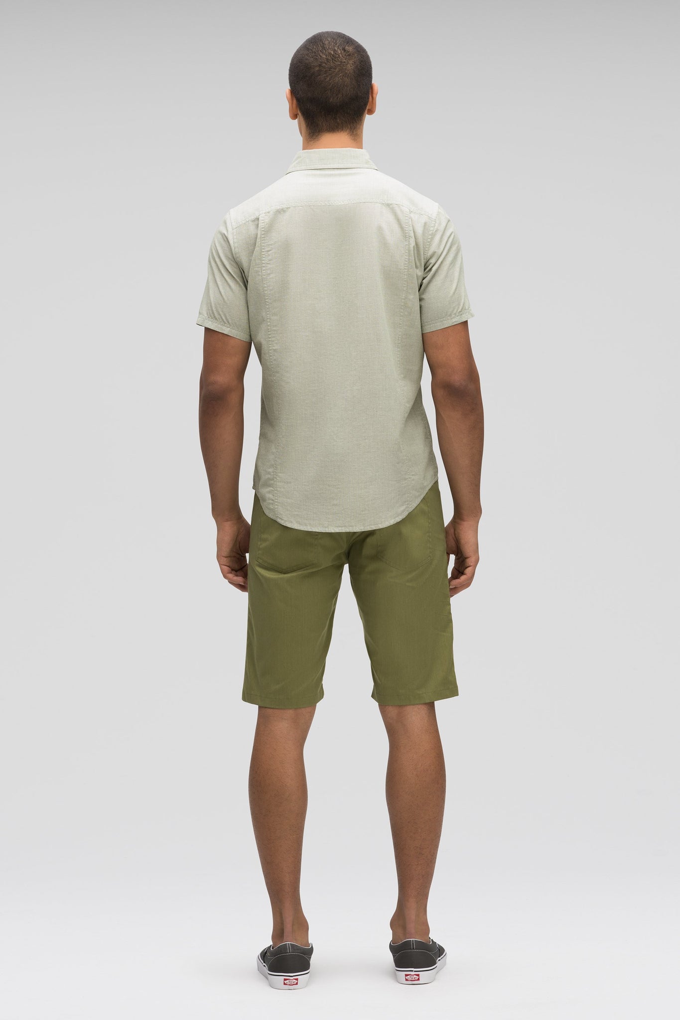 men's bloq short sleeve button up shirt - loden