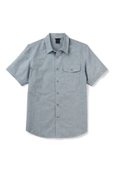 men's bloq short sleeve button up shirt - lagoon
