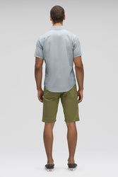 men's bloq short sleeve button up shirt - lagoon
