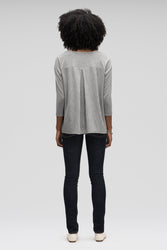 women's basis organic cotton boatneck shirt - cape stripe