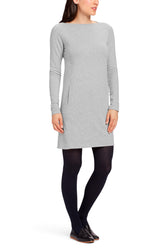 Heathered Elementerry Boat Neck Dress - Zinc Heather