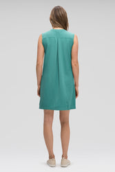 women's flaxible sleeveless shift dress - jade