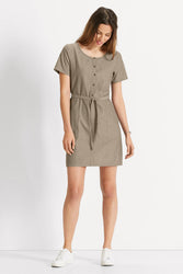 Twisted Short Sleeve Dress - Sable