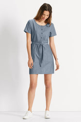 Twisted Short Sleeve Dress - Space