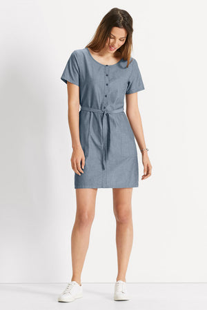 Twisted Short Sleeve Dress   Space