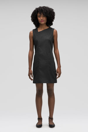 Stretch Motil Sleeveless Dress   Caviar Heather