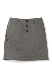 women's stretch motil button front skirt - cape heather