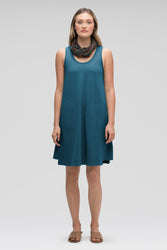 women's astir a-line tank dress - lagoon