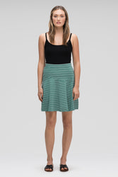 astir swing knit a-line skirt - jade stripe