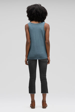 women's kanab notch neck tank top   lagoon heather