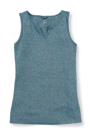 women's kanab notch neck tank top   lagoon heather