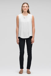 women's strie sleeveless muscle tank - pure