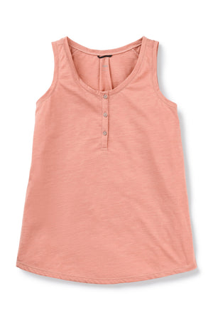 women's strie henley tank top   rosen