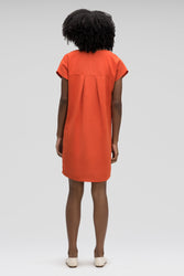 women's flaxible mod shift dress - terracotta