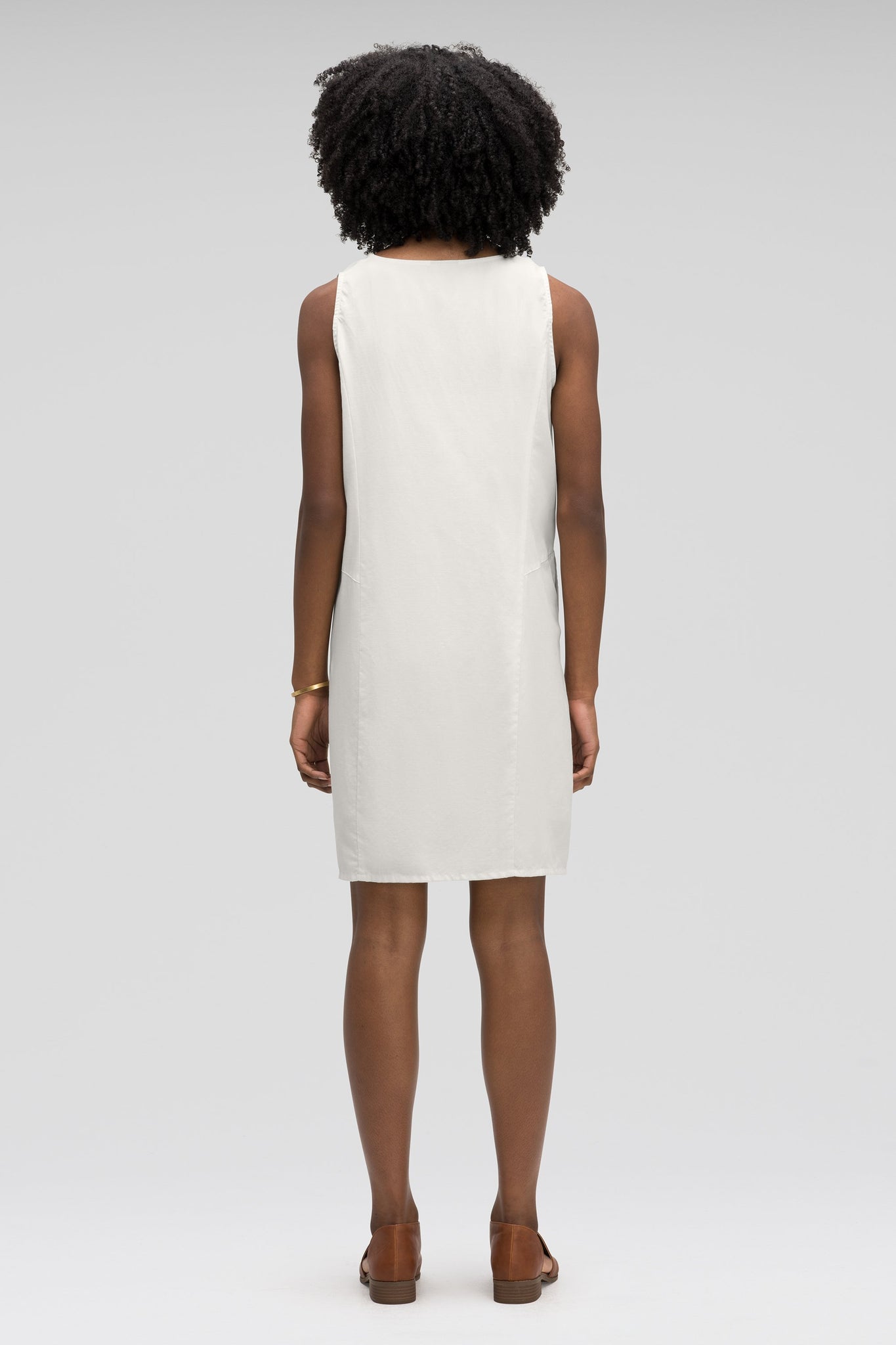 women's flaxible button front tank dress - vapor
