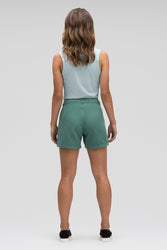 women's flaxible linen blend short - mallard