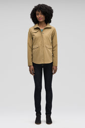 Women's Introvert Crop Tailored Jacket-Tan