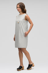 women's bloq sleeveless shift dress - zinc