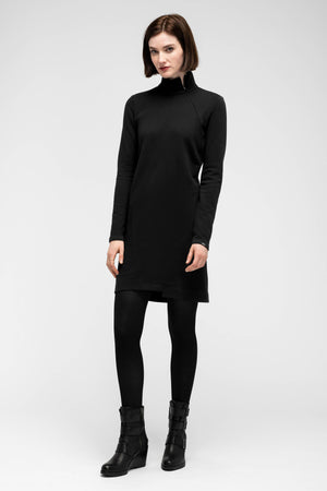 Cozette Zip Neck Dress   Caviar
