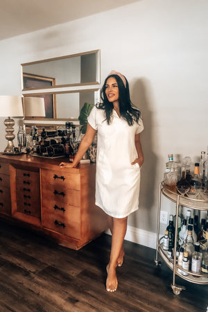 Flaxible Short Sleeve Mod Dress